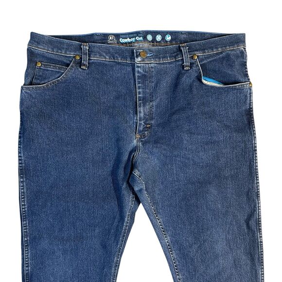 Wrangler Jeans Mens 40x30 Blue Stretch 47 Regular Fit 47mavmr Cowboy Cut Premium - Picture 2 of 15